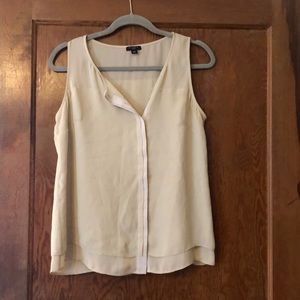 Tan sheer sleeveless tank